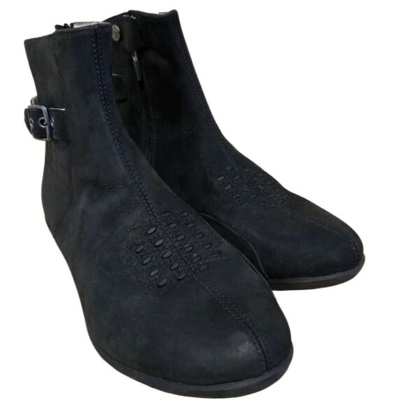 Icon Sacred Short Boots Motorcycle Riding Black Womens Size 9.5 Leather Moto Zip - Picture 3 of 9